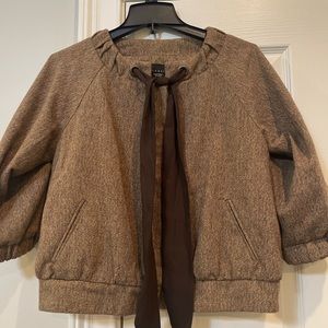 Cropped Brown Jacket/Blazer, Small